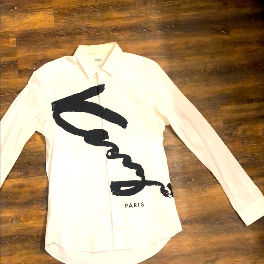 Kenzo white collar dress shirt